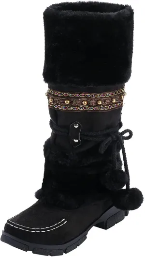 SBGMoSJ Snowboarding Boots Womens Womens Winter Boots Size 12 Wide Calf Winter Boots for Women Outdoor Boots Women Knee High Botas De Mujer Para El Frio Con Plataforma