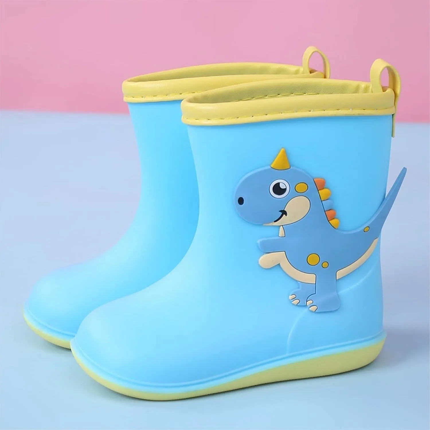 sfdgfhyf Toddler Rain Boots aterproof, Baby Kids Short Rubber Rain Shoes Lightweight for Boys Girls Small Children Baby
