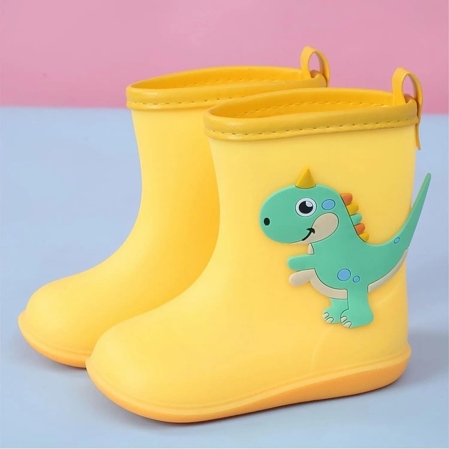sfdgfhyf Toddler Rain Boots aterproof, Baby Kids Short Rubber Rain Shoes Lightweight for Boys Girls Small Children Baby