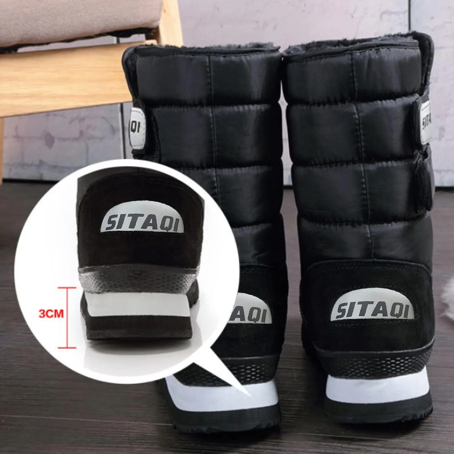 Size 12.5 Winter Boots Women Snow Boots for Women Waterproof Wide Width Fur Boots for Women Waterproof Boots for Women Womens Wide Toe Snow Boots Prime of Day Deals