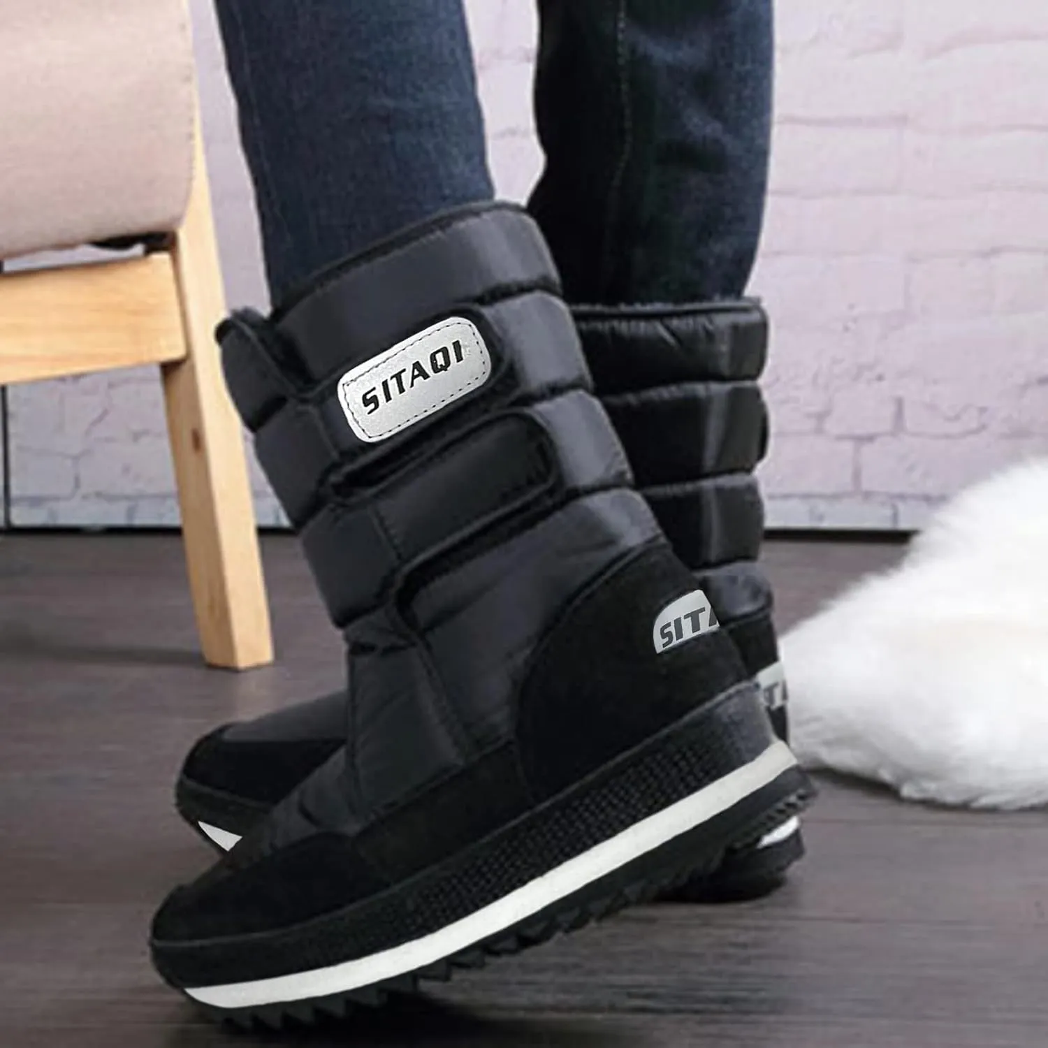 Size 12.5 Winter Boots Women Snow Boots for Women Waterproof Wide Width Fur Boots for Women Waterproof Boots for Women Womens Wide Toe Snow Boots Prime of Day Deals