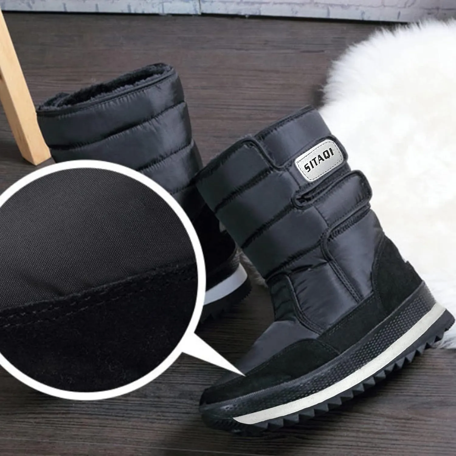 Size 12.5 Winter Boots Women Snow Boots for Women Waterproof Wide Width Fur Boots for Women Waterproof Boots for Women Womens Wide Toe Snow Boots Prime of Day Deals