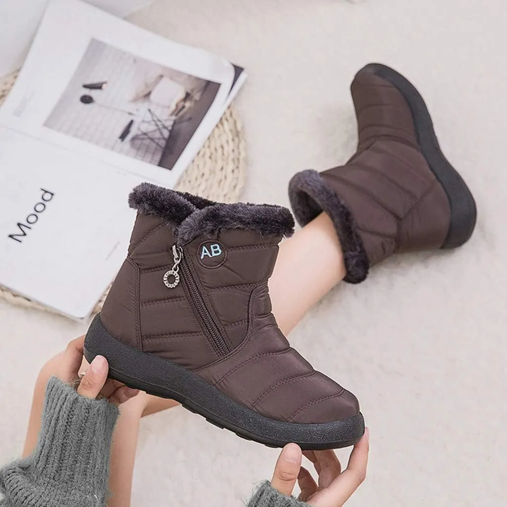 Slip on Snow Boots for Women Waterproof Womens Winter Dress Boots Size 12 Warm Winter Boots Women Size 11 Women's Winter Booties Waterproof Botas De Vestir Para Invierno Mujeres