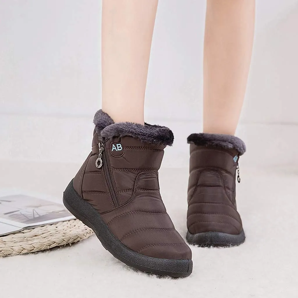 Slip on Snow Boots for Women Waterproof Womens Winter Dress Boots Size 12 Warm Winter Boots Women Size 11 Women's Winter Booties Waterproof Botas De Vestir Para Invierno Mujeres