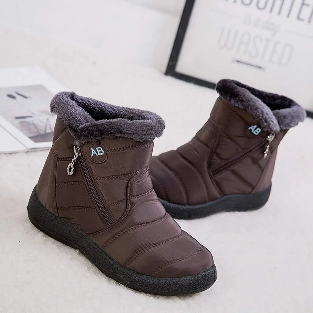 Slip on Snow Boots for Women Waterproof Womens Winter Dress Boots Size 12 Warm Winter Boots Women Size 11 Women's Winter Booties Waterproof Botas De Vestir Para Invierno Mujeres
