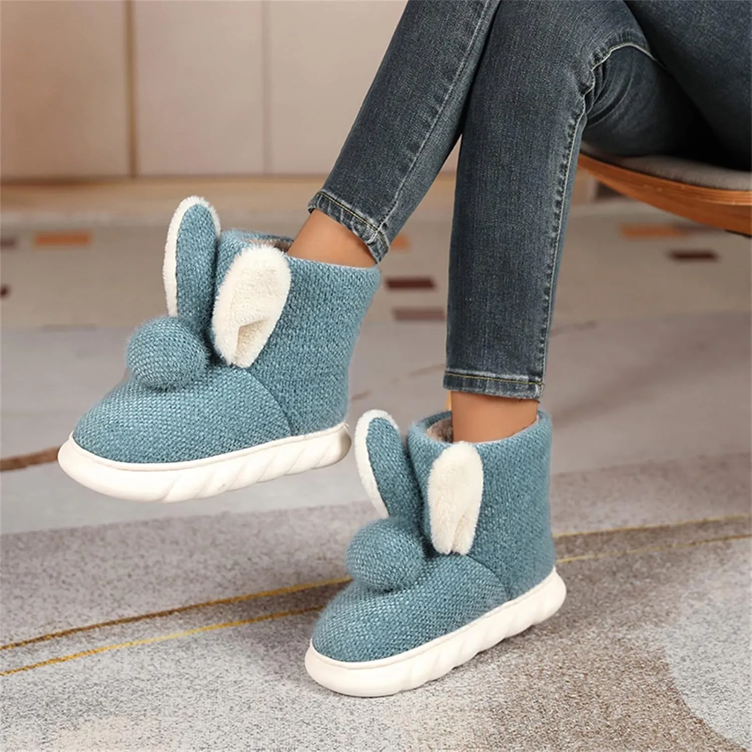 Snow Boots for Women Knee High Wide Calf Womens Winter Boots Slip ons Fur Lined Winter Boots Women 8.5 Wide Zapatos Para La Nieve De Mujer Botas Para Invierno Mujer Modernas