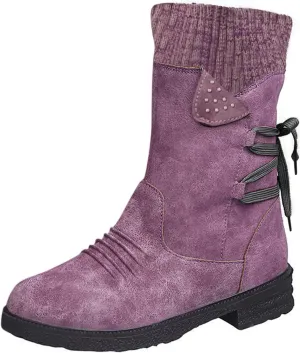 Snow Boots for Women Waterproof Non Slip Wide Womens Boots Winter Ankle Womens Wide Width Snow Boots with Zipper Boots for Snow Woman Winter Boot for Women Size 5.5