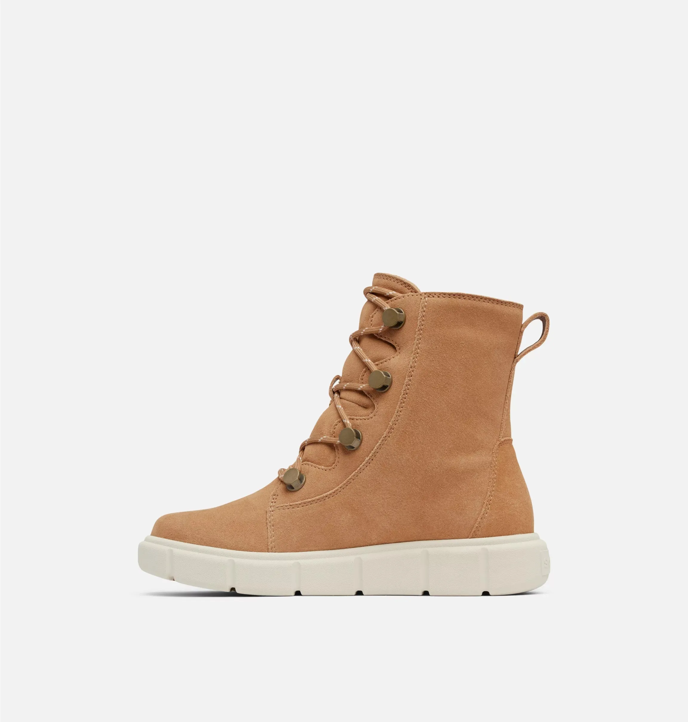 Sorel Women's Sorel Explorer III Joan Waterproof Boots-Tawny Buff, Chalk