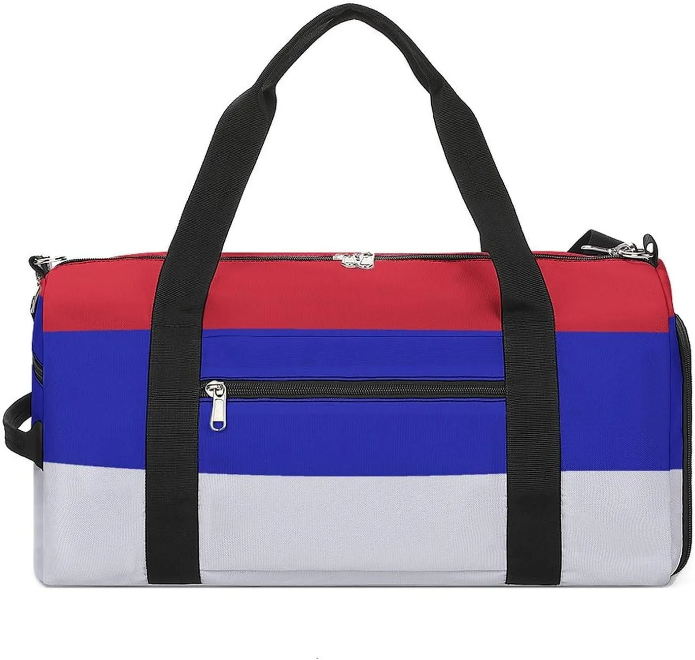 Srpska Flag Duffel Bag for Boys Girls with Waterproof Shoe Compartment Travel