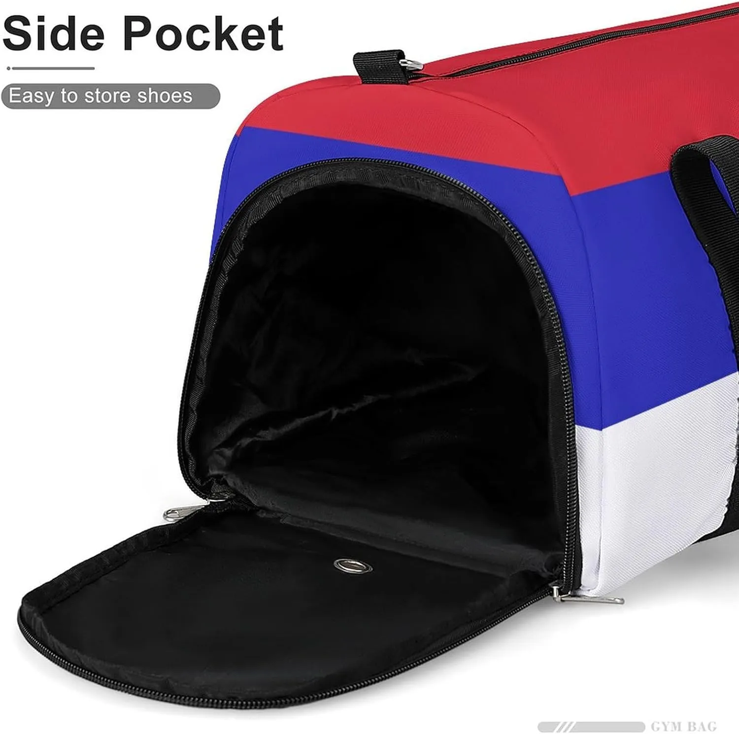 Srpska Flag Duffel Bag for Boys Girls with Waterproof Shoe Compartment Travel