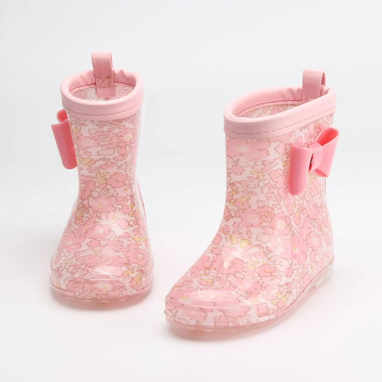 Toddler and Kids Cute Rain Boots Boys and Girls Waterproof Colors and Designs Lightweight Short Rain Boots