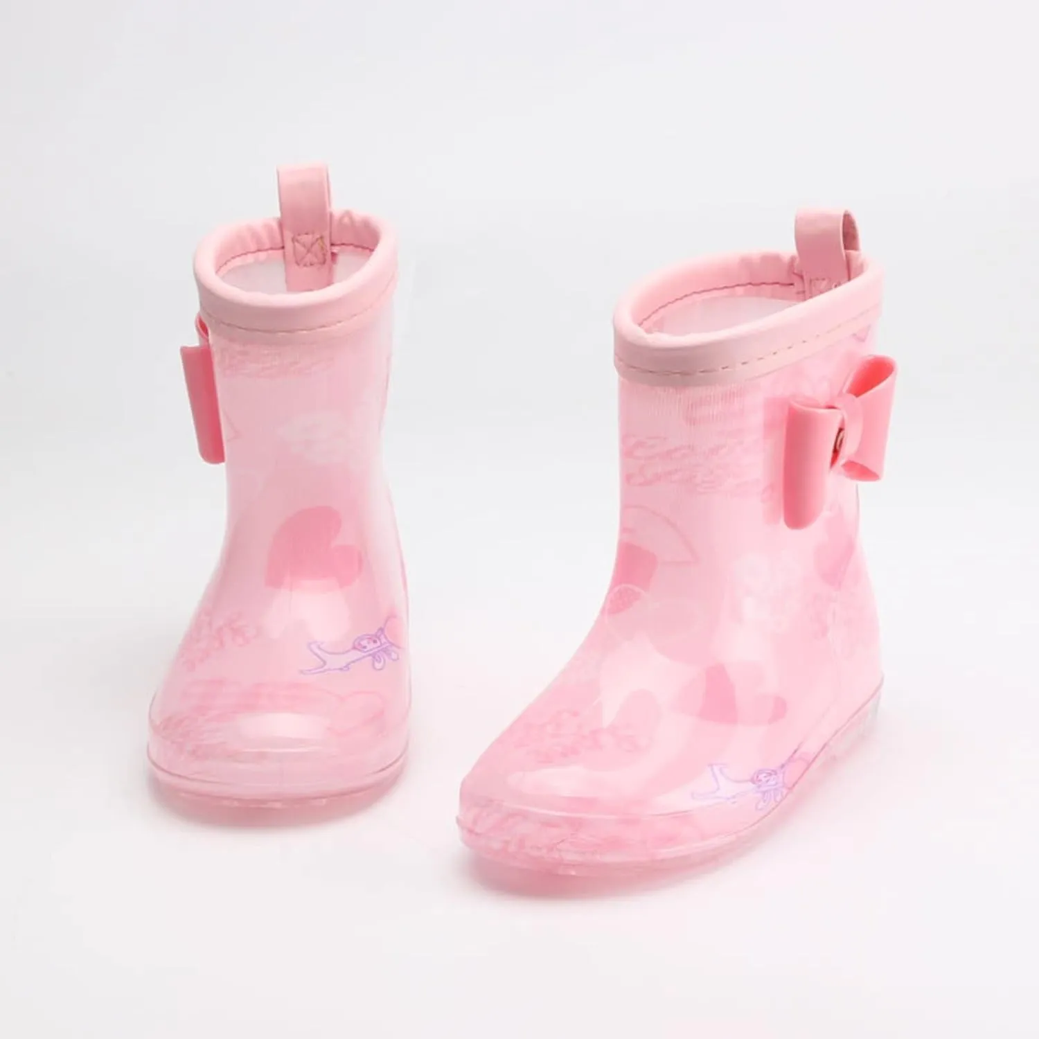 Toddler and Kids Cute Rain Boots Boys and Girls Waterproof Colors and Designs Lightweight Short Rain Boots