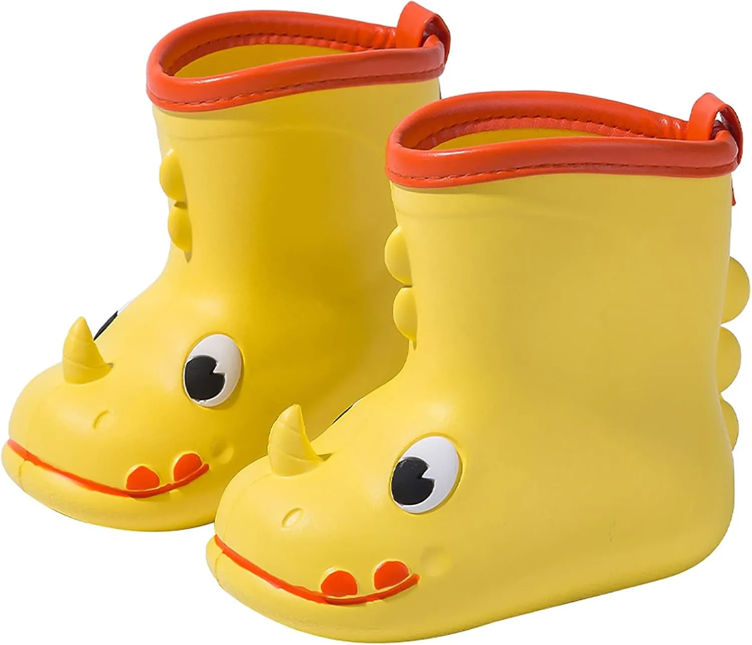 Toddler Girl Rain Boots Cartoon Animals Rain Boots Toddler Kids Rain Shoes Childrens Adorable (Yellow, 5.5-6 Years)