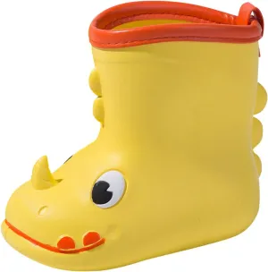 Toddler Girl Rain Boots Cartoon Animals Rain Boots Toddler Kids Rain Shoes Childrens Adorable (Yellow, 5.5-6 Years)