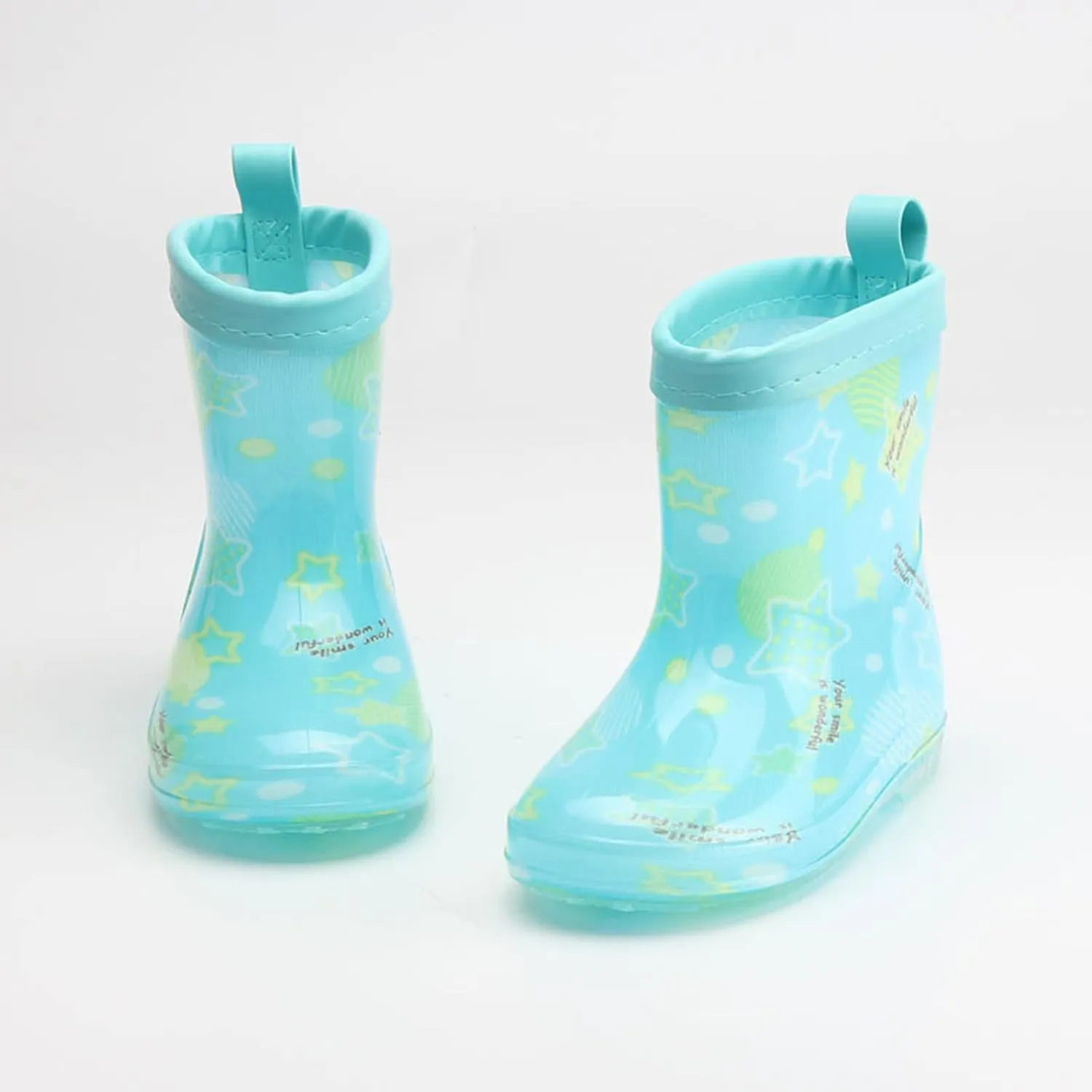 Toddler Kids Rain Boots Cartoon Star Boys Girls PVC Rain Boots Non Slip Outdoor Fashion Casual Shoes Fashion Kids Shoes