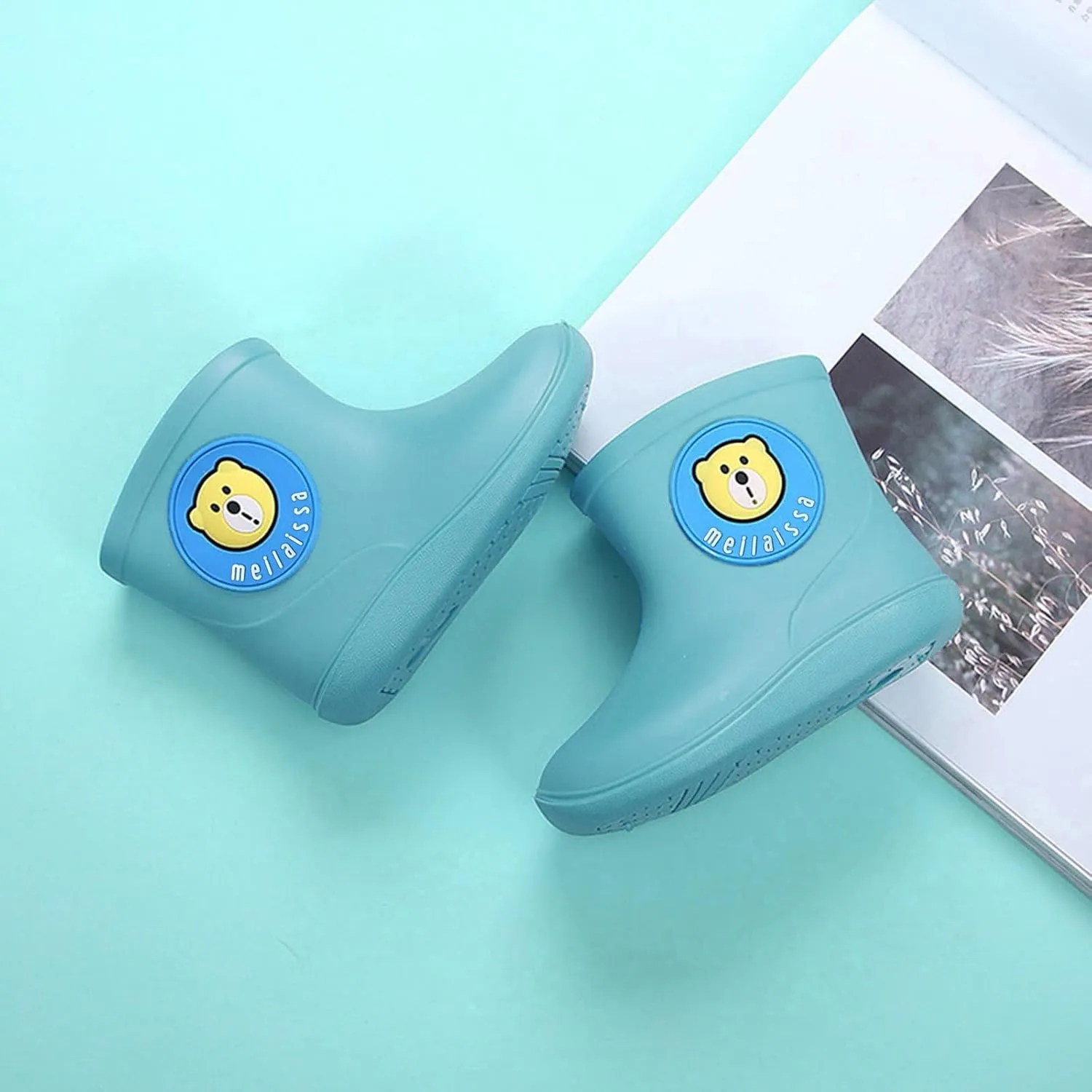 Toddler Rain Boots for Boys Girls Water-Proof Baby Kids Rain Boots with Easy-on Non Slip Lightweight Rain Boots