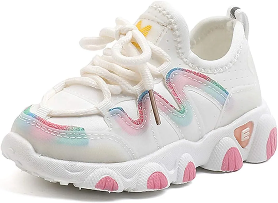 Toddler Shoes Baby Boys Girls Lace Up Sneakers First Running Shoes Kids PU Leather Soft Rubber Outdoor Sport Shoes