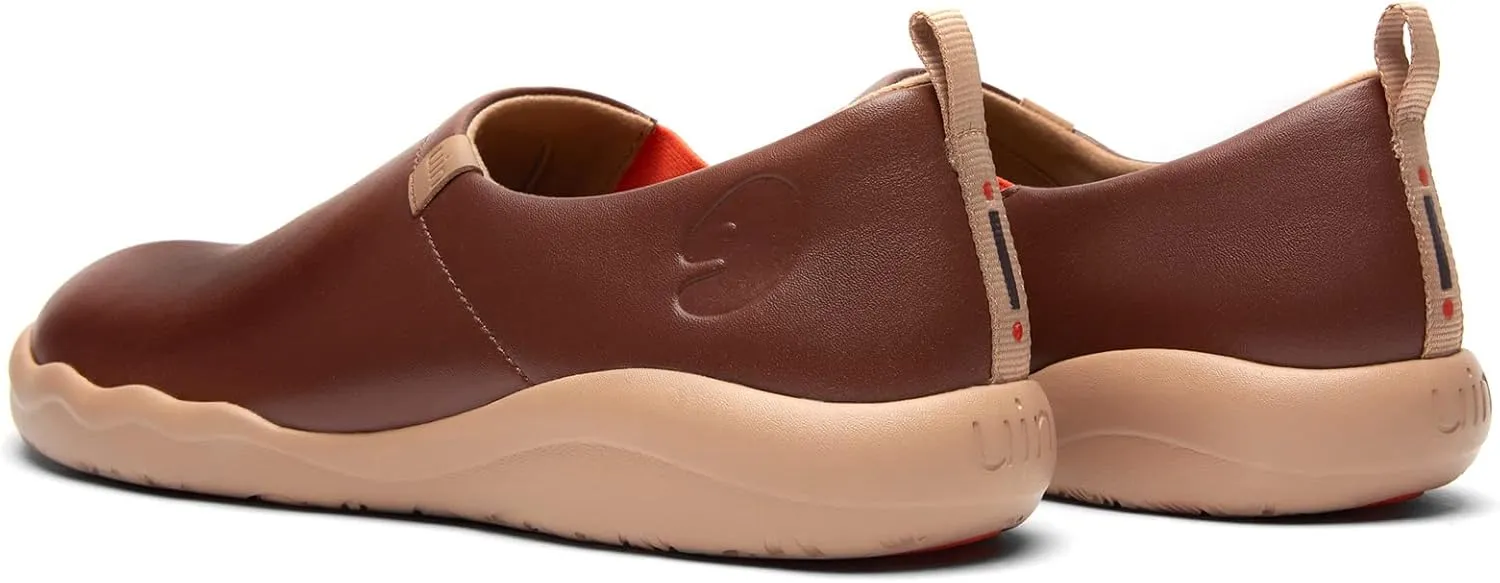 UIN Men's Walking Shoes Slip On Cow Suede Casual Lightweight Comfort Fashion Sneaker Cuenca