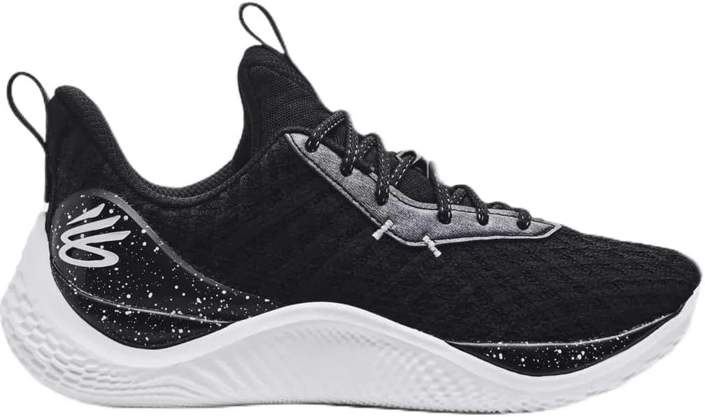 Under Armour Unisex Curry Flow 10 Team Basketball Shoes - UA Flow Cushioning Technology 5.5/7 Black/White