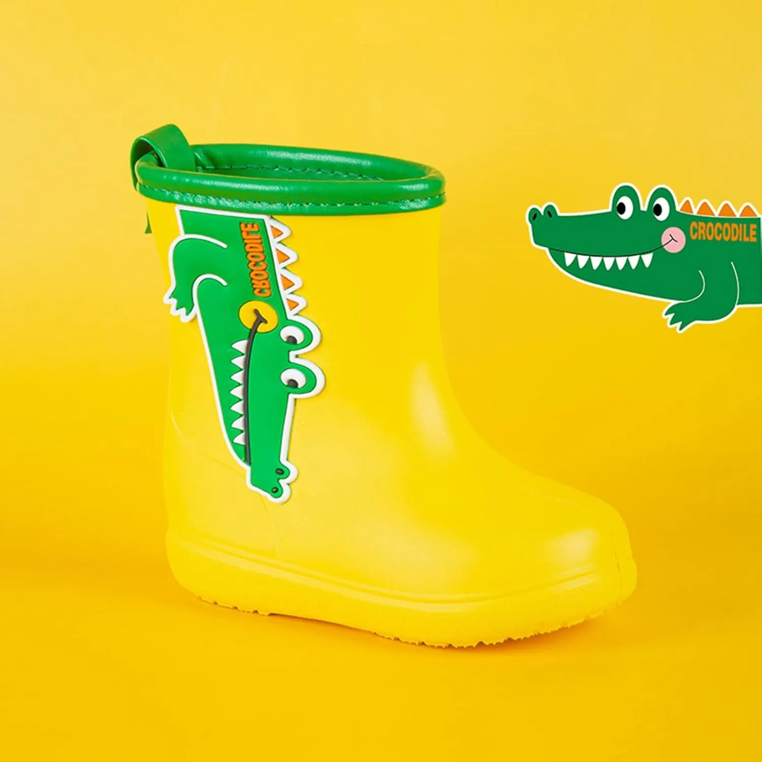 Unisex-Child Rain Boots Boys Girls Cute Short Rain Boots Waterproof Non Slip Garden Boots Toddler Kids Girl Boots Fuzzy