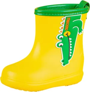 Unisex-Child Rain Boots Boys Girls Cute Short Rain Boots Waterproof Non Slip Garden Boots Toddler Kids Girl Boots Fuzzy