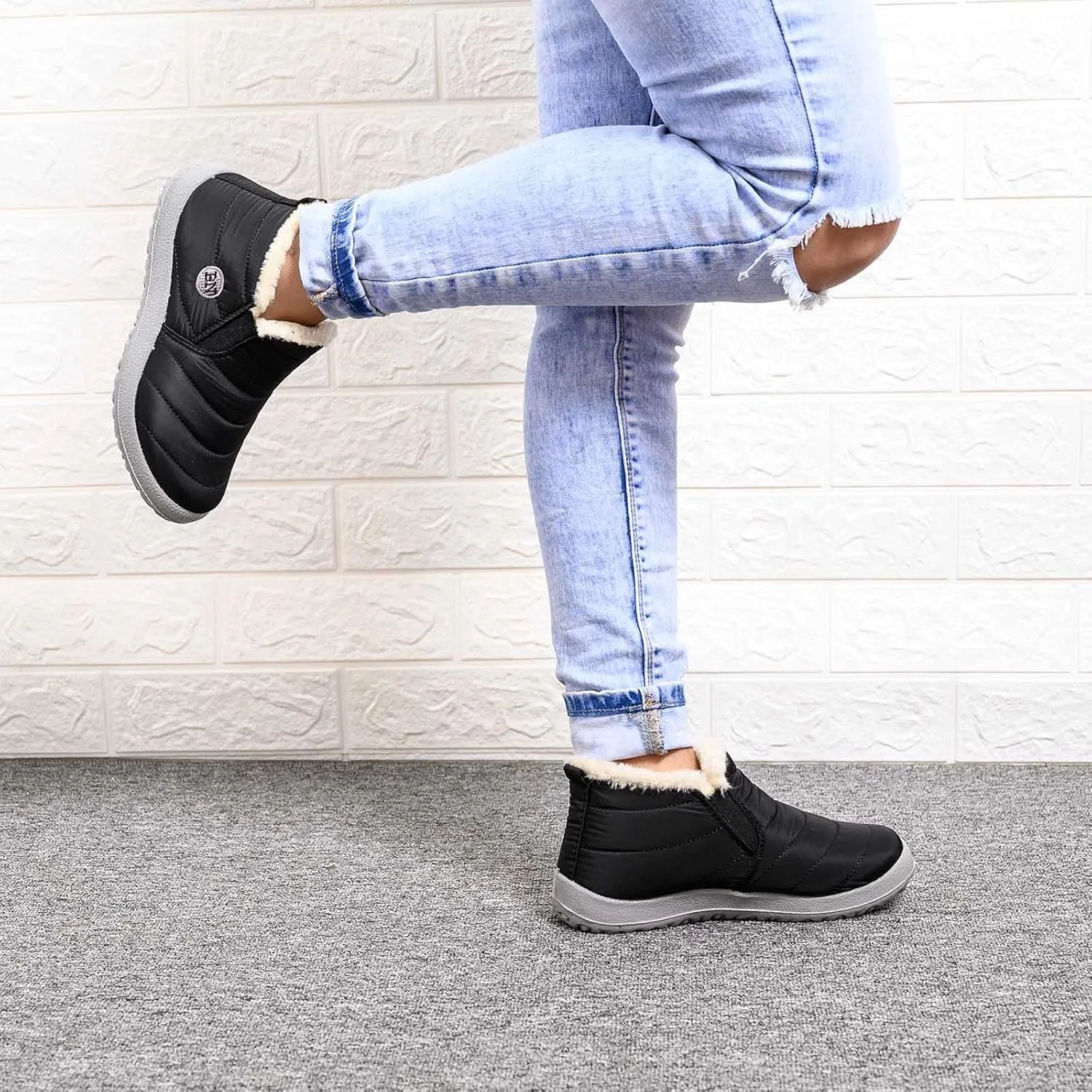 Waterproof Snow Boots for Women Walking Snow Boots Women Size 9 Wide Calf Snow Boots Size 7 Women Women's Fall Winter Comfort Thigh High Boots Black Winter Boot for Women 2023 Trendy