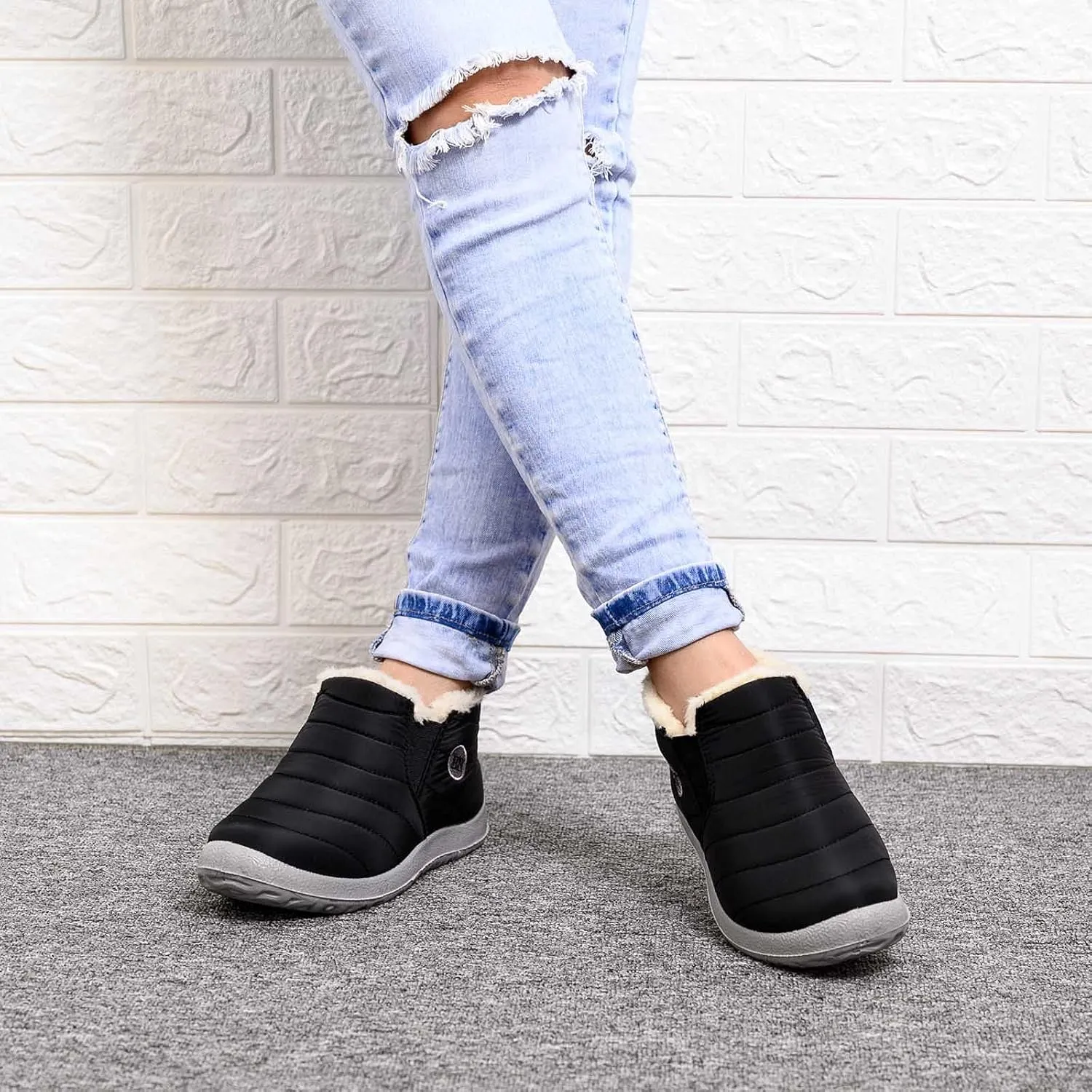 Waterproof Snow Boots for Women Walking Snow Boots Women Size 9 Wide Calf Snow Boots Size 7 Women Women's Fall Winter Comfort Thigh High Boots Black Winter Boot for Women 2023 Trendy