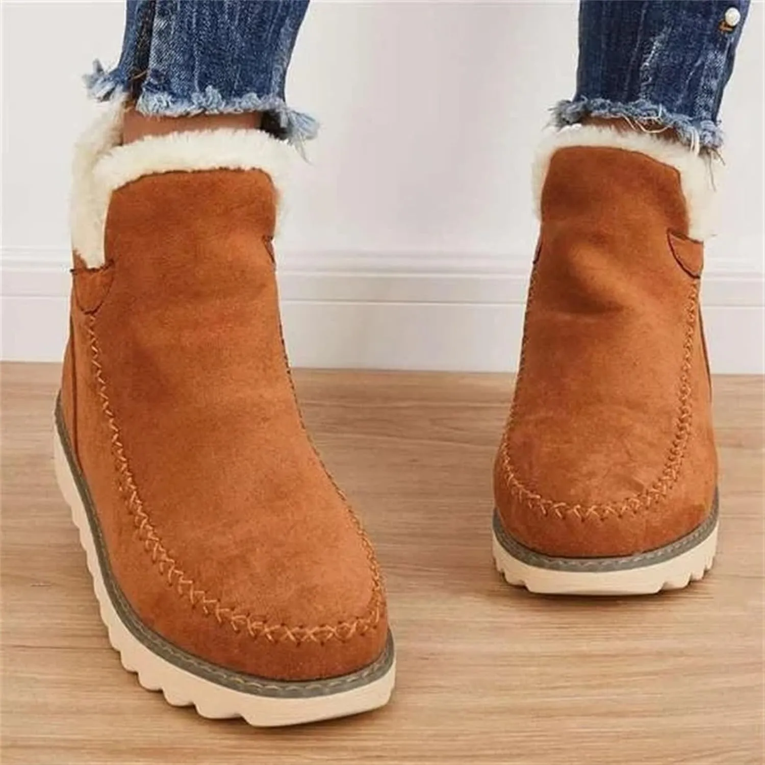 Wide Width Snow Boots for Women Plus Size Snow Boot Women Cute Women Winter Boots Fashion Wide Snow Boots for Women Botas De Invierno Para Mujer Elegantes Con Tacon