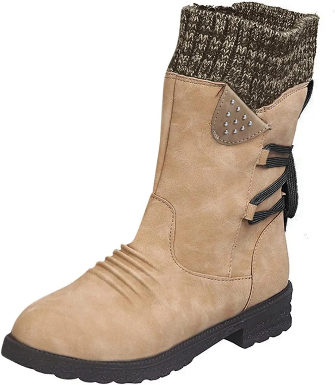 Winter Boots for Women 2023 Trendy Black Snow Boot Women Wide Waterproof Snow Boots Women Wide Width Long Waterproof Slip Resistant Work Boots for Women Botas De Nieve Para Mujer Talla 4