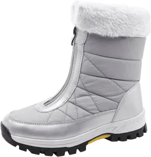 Winter Boots for Women Ankle Snow Booties Warm Fur Lined Winter Boots Anti Slip Lug Sole Waterproof Hiking Boots