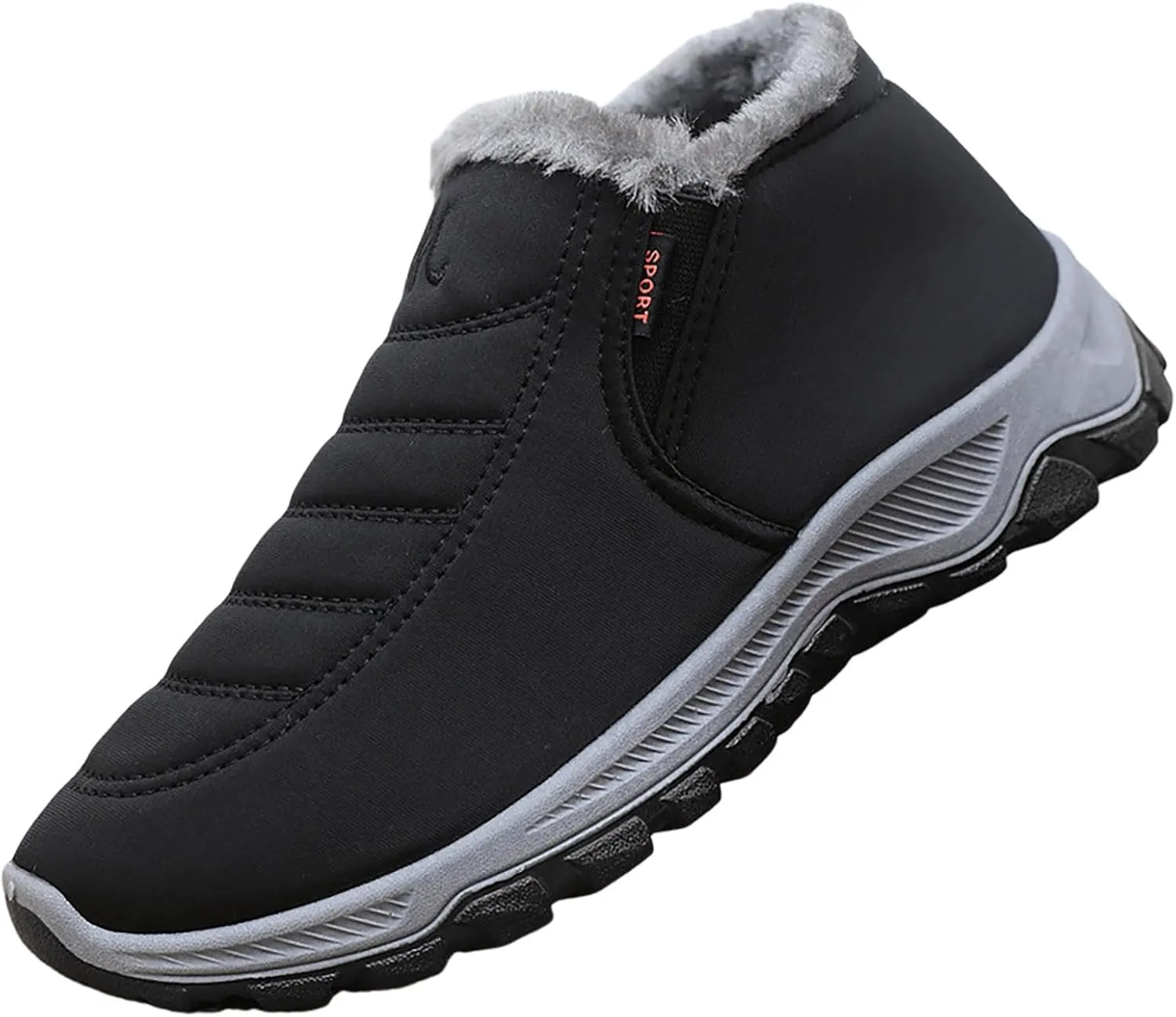 Winter Boots for Women Men Unisex Waterproof Fur Lined Warm Ankle Boots Slip On Outdoor Boot Walking Shoes