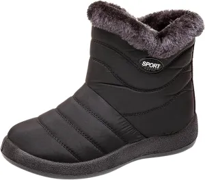 Winter Boots for Women Slip On Cold Weather Snow Ankle Booties Waterproof Puffy Fur Lined Winter Snow Boots