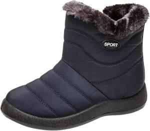 Winter Boots for Women Slip On Cold Weather Snow Ankle Booties Waterproof Puffy Fur Lined Winter Snow Boots