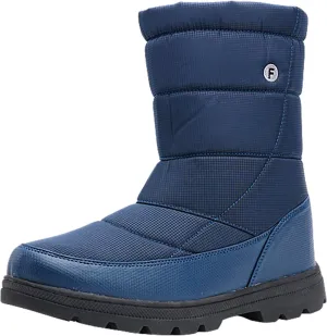 Winter Boots for Women Slip On Comfortable Mid Calf Winter Boot Waterproof Outdoor Fur Lined Hiking Shoes