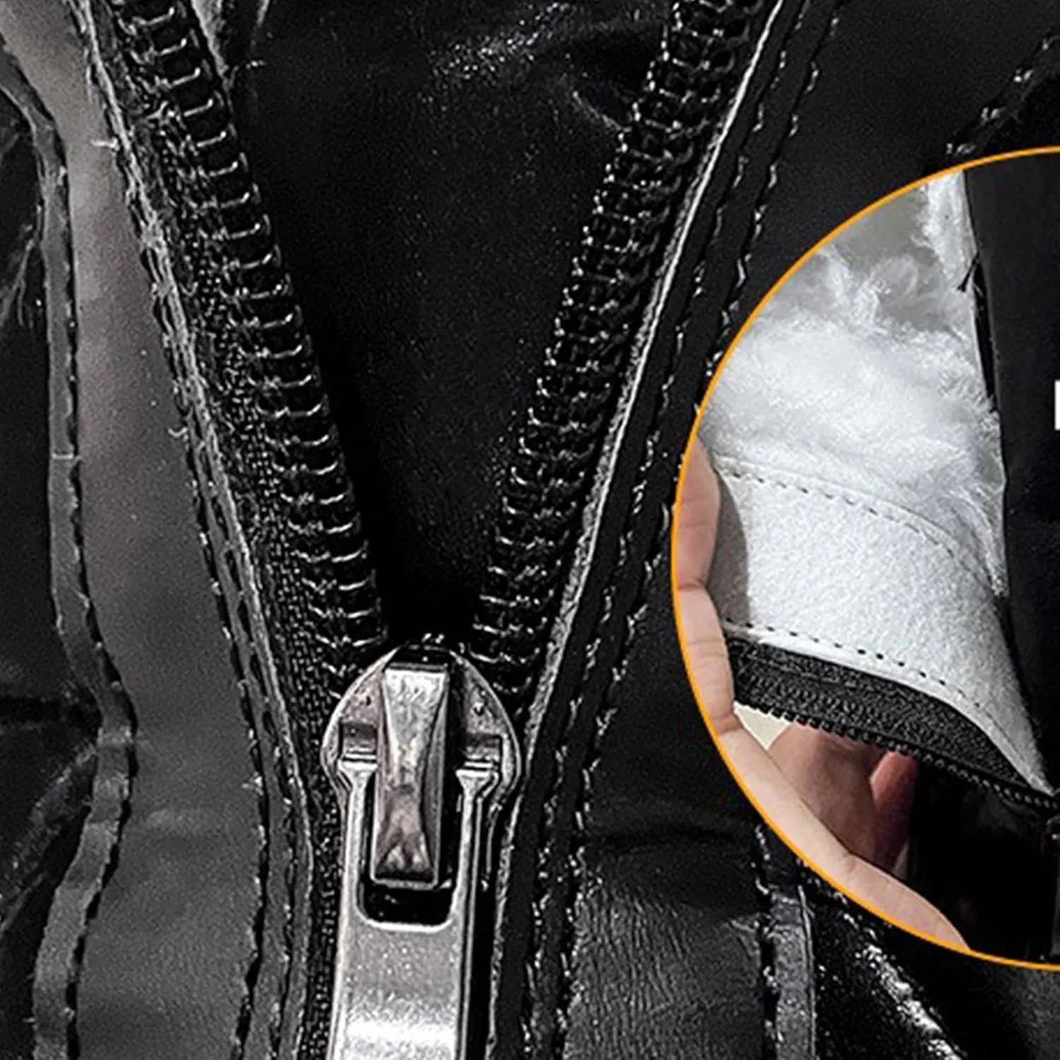Winter Boots for Women Waterproof Warm Fur Lined Zipper Hiking Winter Snow Boots Outdoor Waterproof Slip on Boots