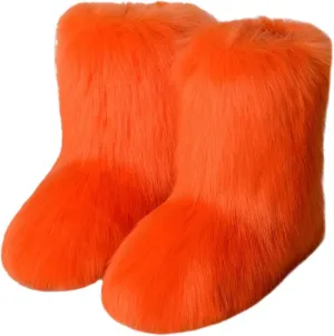 Winter Boots for Women Wide Width Zipper Snow Boots for Women 8.5 Wide Women Platform Lace Up Winter Faux Fur Short Snow Boots Duck Boots Women Waterproof Wide Width Botas De Nieve Para Mujer
