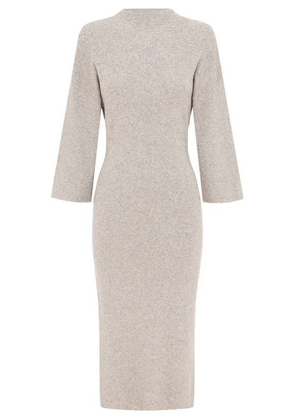 Wistful Knit Turtleneck Midi Dress
