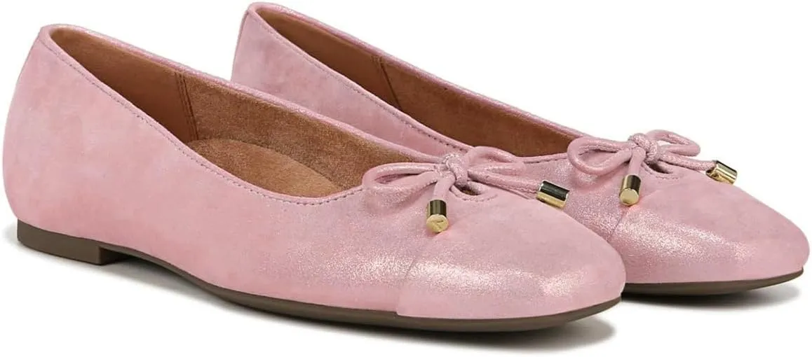 Women Glitter Bow Flats Square Closed Toe Slip On Ballet Flats Cap Toe Metallic Flat Shoes Matte Suede Office Work Flats Ladies Girls Club Driver Flats Dressy Comfort Daily Retro 4-11 M US