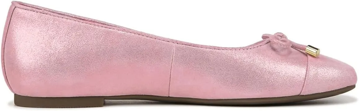 Women Glitter Bow Flats Square Closed Toe Slip On Ballet Flats Cap Toe Metallic Flat Shoes Matte Suede Office Work Flats Ladies Girls Club Driver Flats Dressy Comfort Daily Retro 4-11 M US
