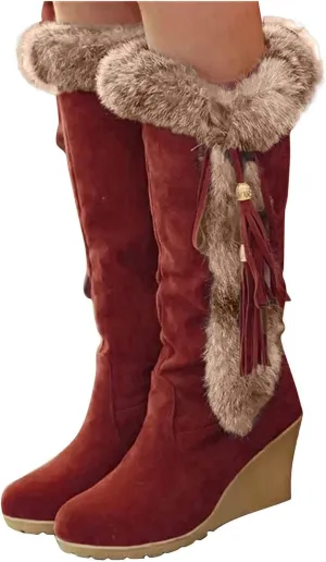 Women Snow Boots Winter Shoes 7w Womens Slip on Snow Boots Waterproof 12 Women Winter Snow Boots Warm Ankle Anti Slip Water Resistant Women Boots Winter Ankle Waterproof Winter Boots