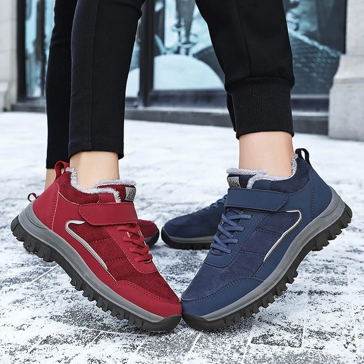 Women's Ankle Snow Boots Low Heel Ankle Snow Booties for Women Winter Boots for Women Ankle Booties Boots for Snowboard Botas Invierno Nieve Para Mujer