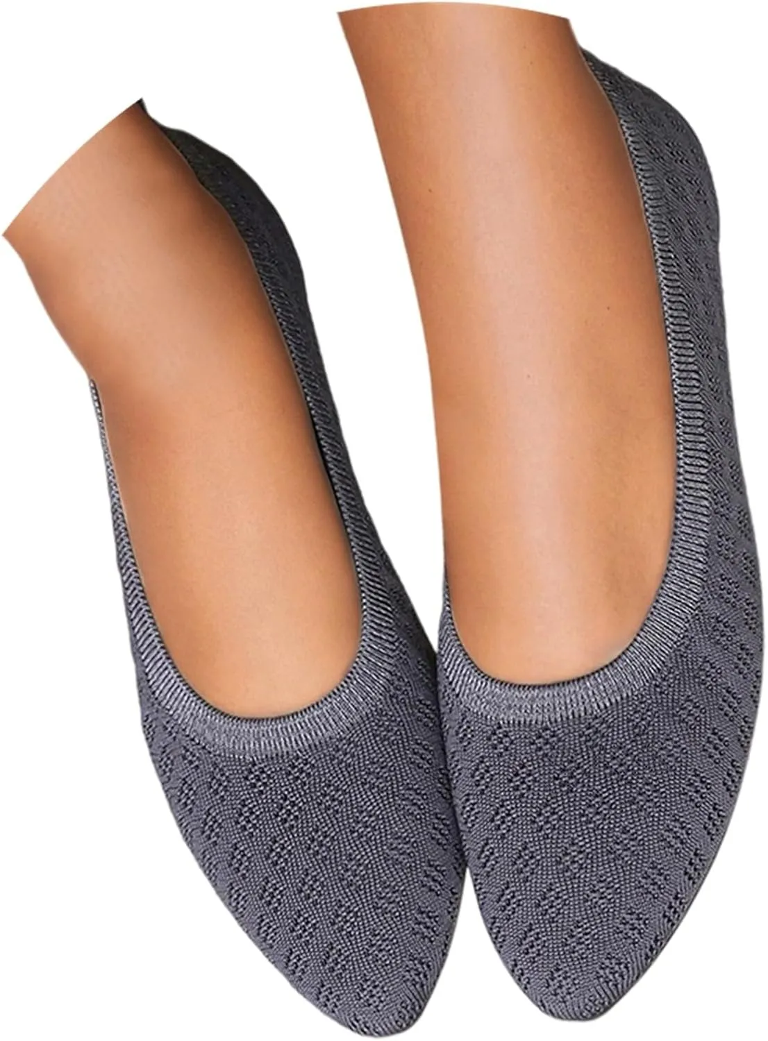 Women's Pointed Toe Slip On Casual Shoes Flat Ballet Comfortable Lightweight Everyday Wear for Dating Travel