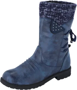 Womens Snow Boots Size 7.5 Wide Womens Black Snow Boots Slip on Fur Boots for Women Winter Tall Fashionable Winter Boots for Women Women Wide Calf Winter Boot