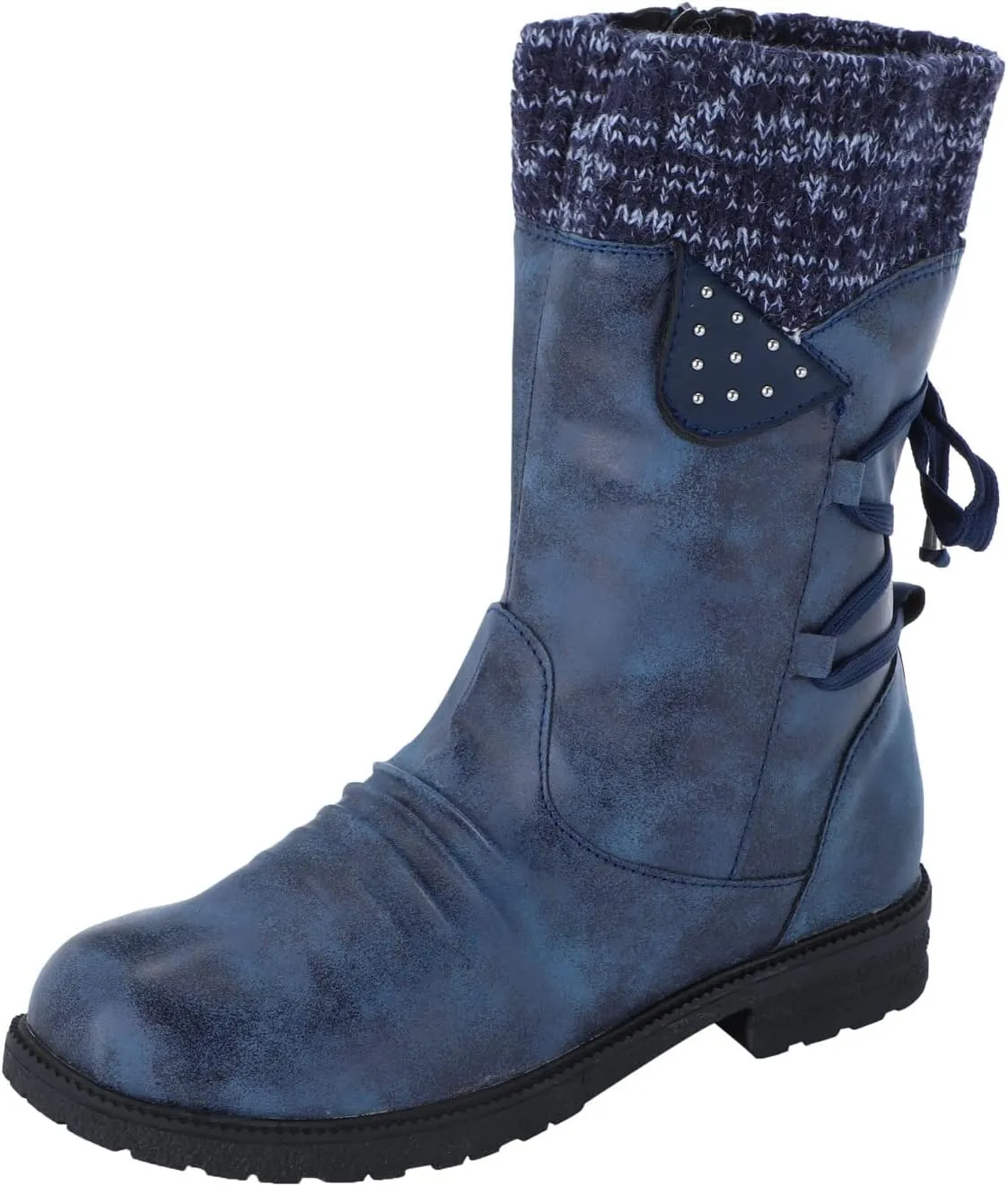 Womens Snow Boots Size 7.5 Wide Womens Black Snow Boots Slip on Fur Boots for Women Winter Tall Fashionable Winter Boots for Women Women Wide Calf Winter Boot
