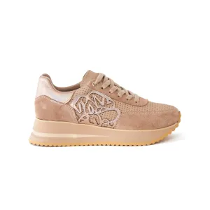 Women's Suede Calf Leather Handmade Sneakers W5013