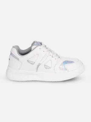 Women's White Platform Sneakers (IU1009)