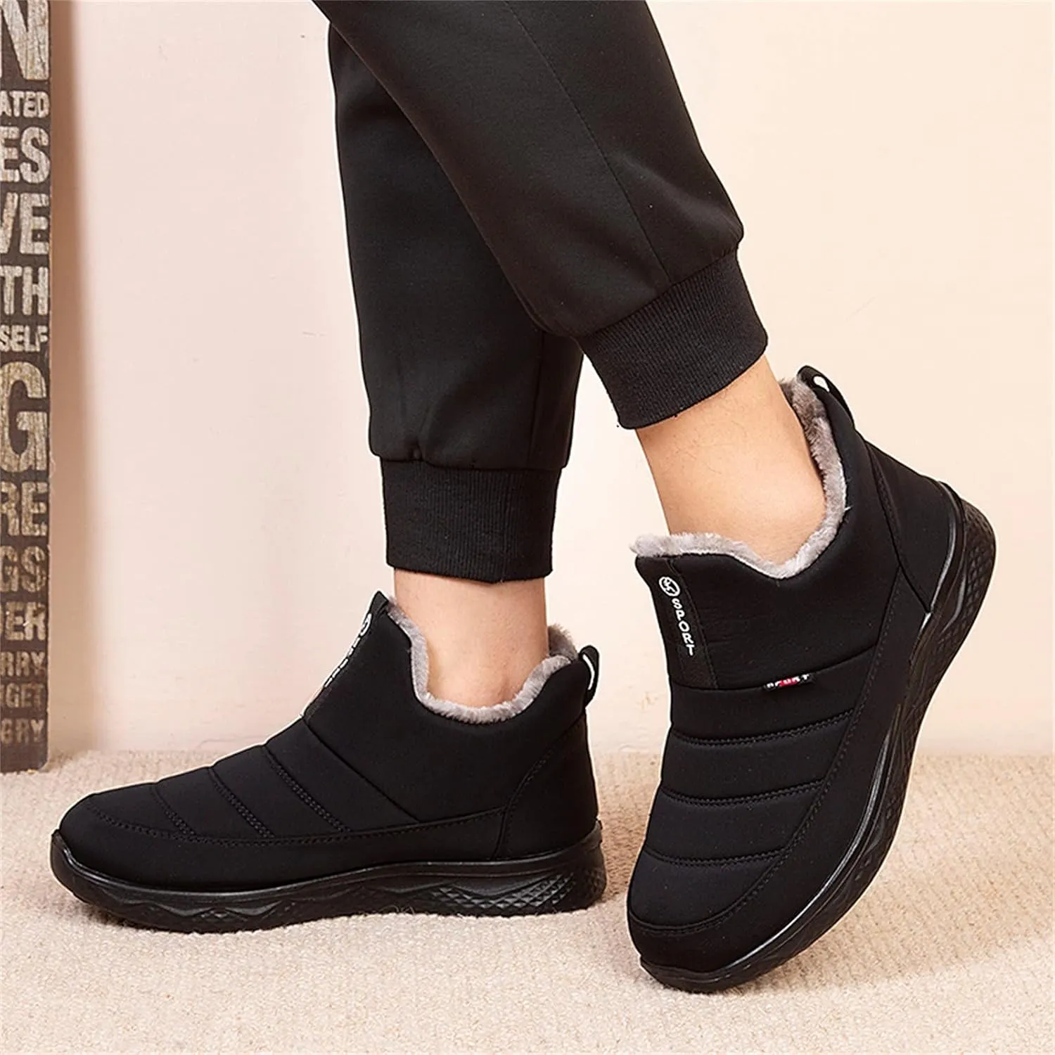 Womens Winter Boots Waterproof Wide Leg Womens 11.5 Extra Wide Width Non Slip Winter Boots Winter Boots for Women Waterproof Snow White Women's Winter Boot Botas Contra El Agua Para Mujer Largas