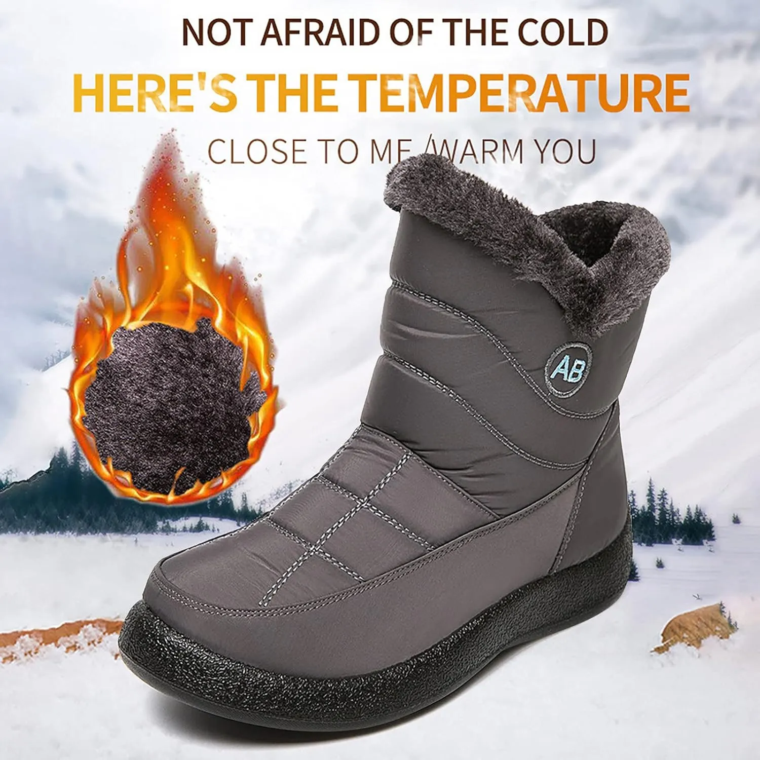 Womens Winter Snow Boots Size 11 Winter Boots Waterproof Women Wide Women Winter Boots Waterproof Cold Weather Womens Duck Boots Waterproof Size 11 Botas Para Nieve De Mujer Sin Cordon