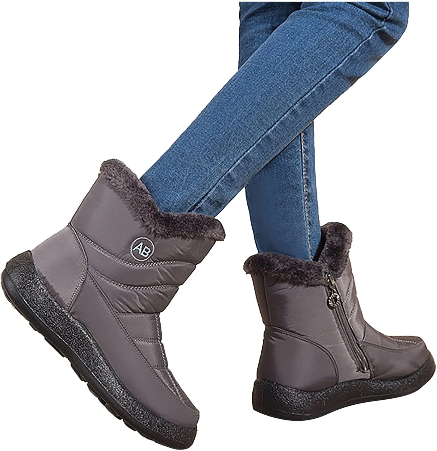 Womens Winter Snow Boots Size 11 Winter Boots Waterproof Women Wide Women Winter Boots Waterproof Cold Weather Womens Duck Boots Waterproof Size 11 Botas Para Nieve De Mujer Sin Cordon