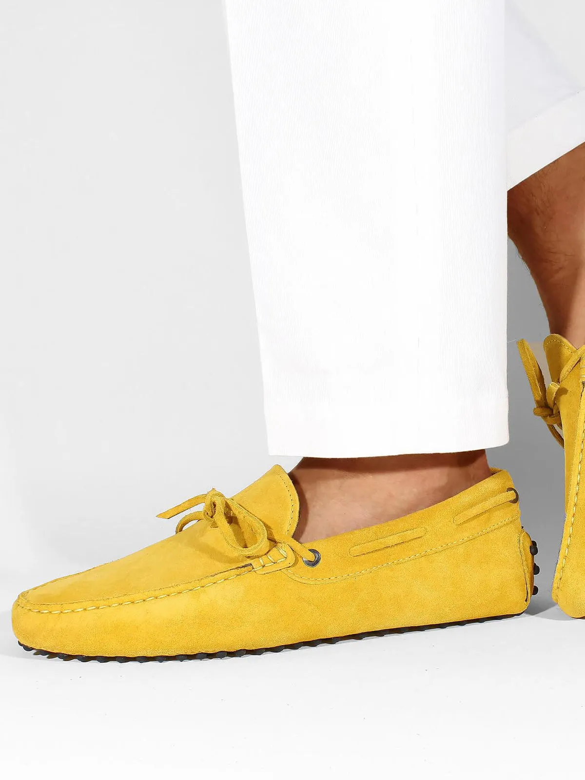 Yellow Suede Ophelia Driving Loafers - AW24